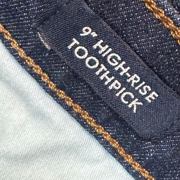 J. Crew Womens 37 9" High Rise Toothpick Jeans Classic Rinse Medium Wash Blue - Picture 6 of 9